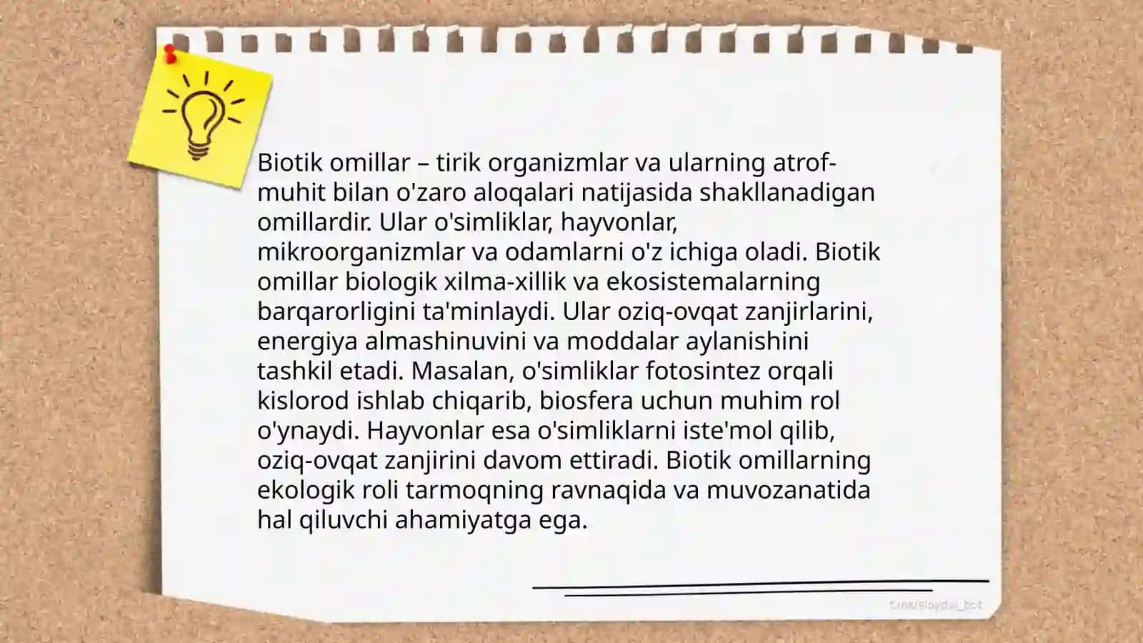 Abiotik va biotik ekologik omillar va ularning tabiatda òsimliklarning tarqalishidagi ahamiyati 4