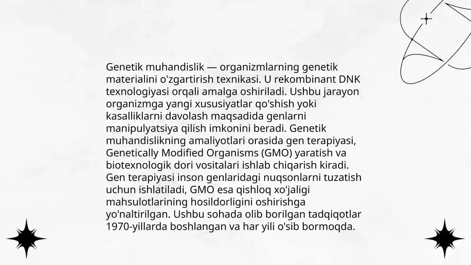 Genetikaning yangi yoʻnalishlari 4