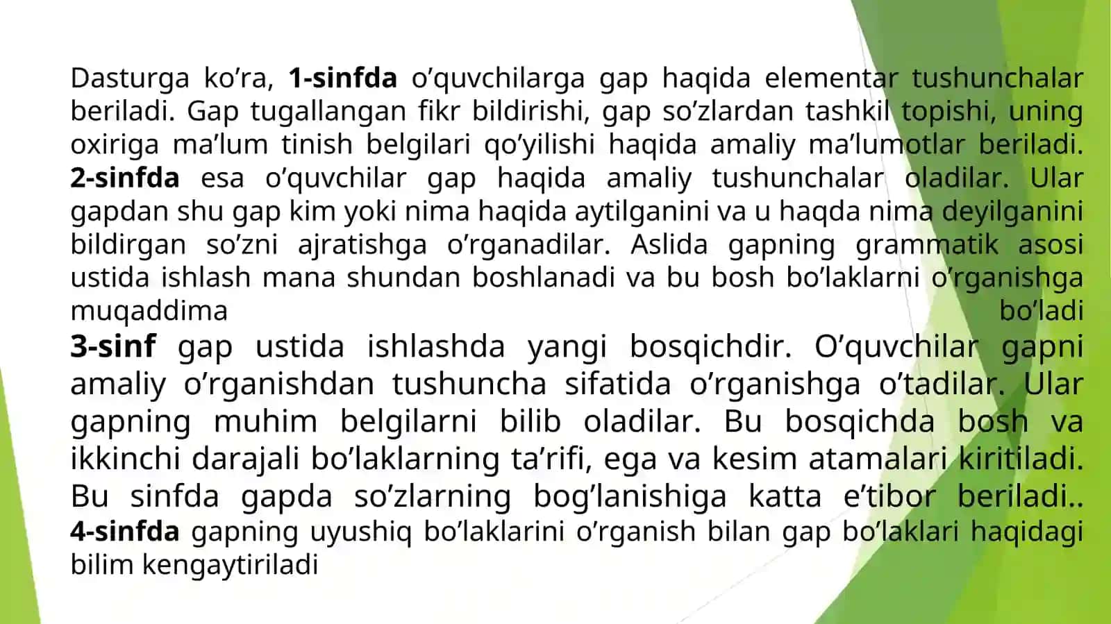 Boshlang‘ich sinflarda sintaktik tushunchalar ustida ishlash metodikasi 4