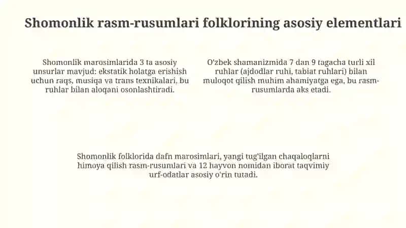 O'zbek shomon marosim folklori 4