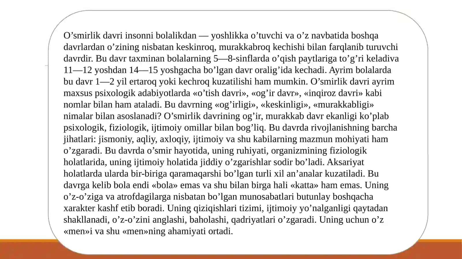 O‘SMIRLIK YOSHIDAGI O‘G‘IL VA QIZLARNING O‘ZIGA XOS PSIXOLOGIK XUSUSIYATLARI 4