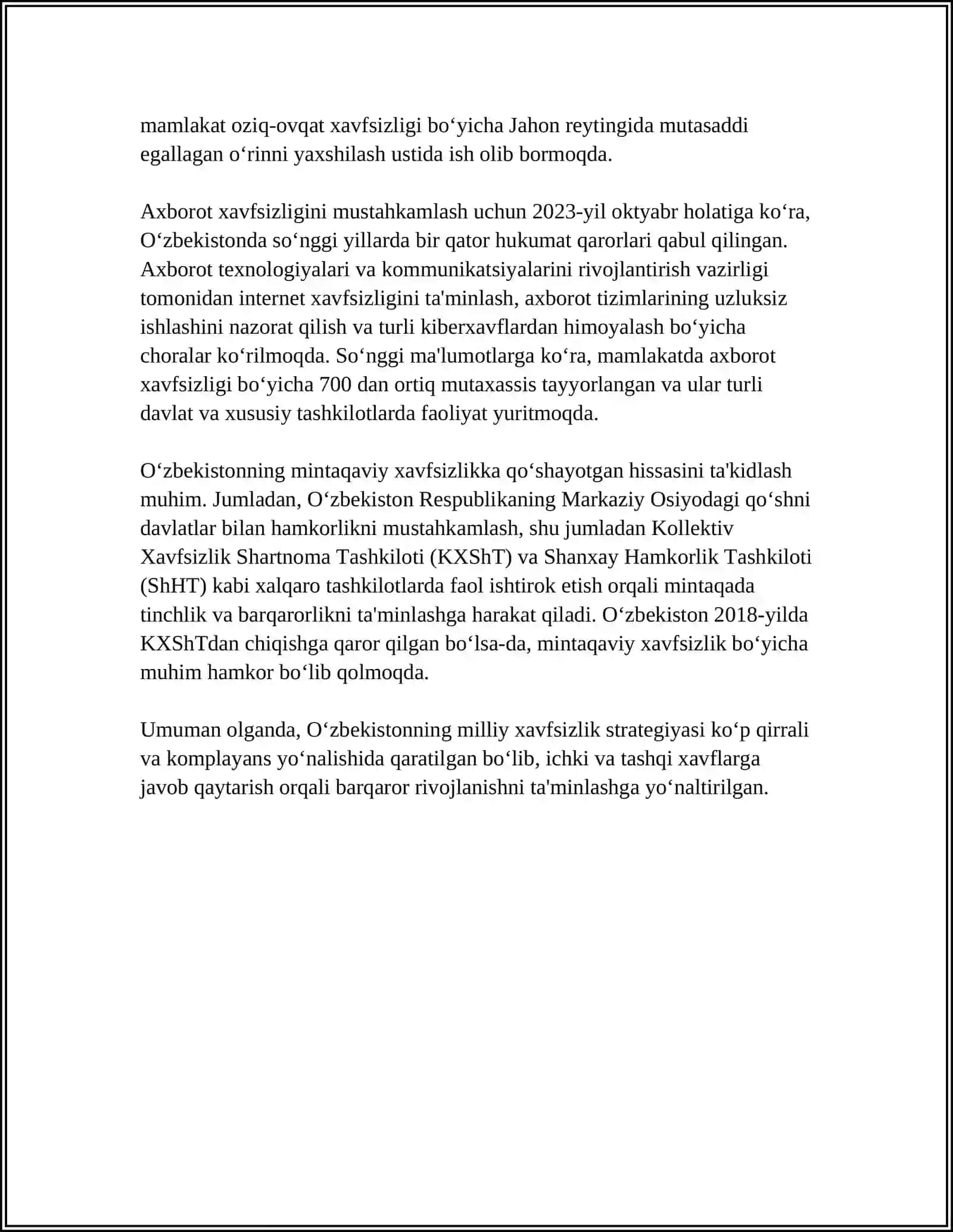 O'ZBEKISTONNING TERORIZMGA QARSHI KURASH TAJRIBASI 4