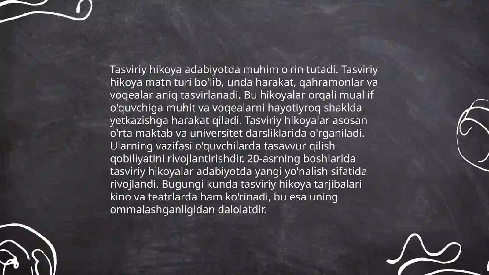 Matn turlari tasviriy hikoya va muhokama 4