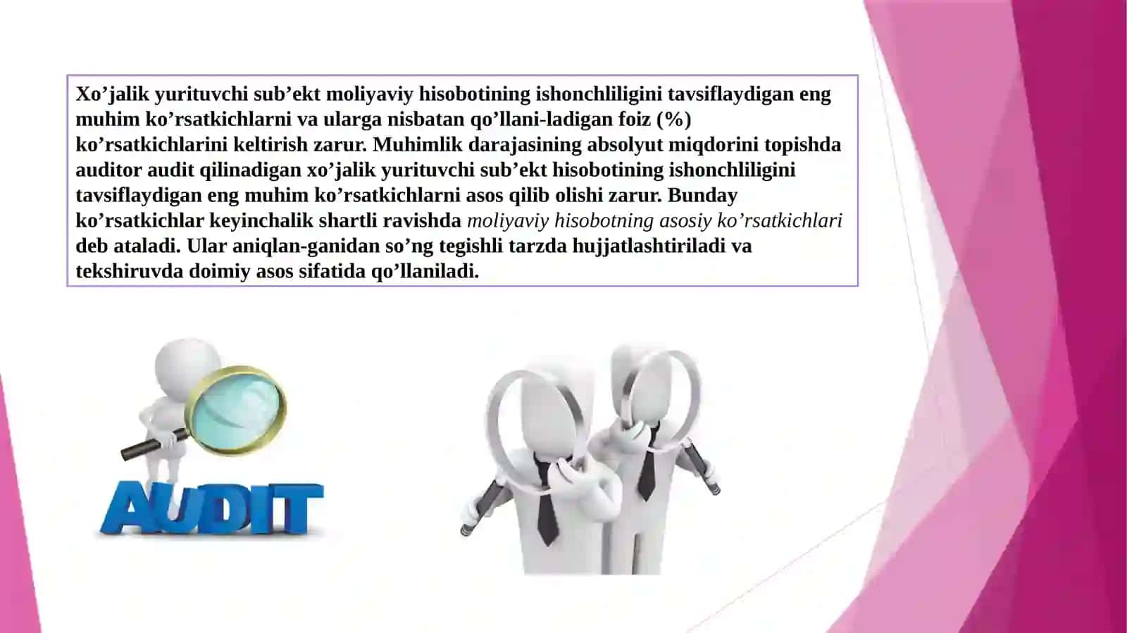 Auditorlik tekshiruvida muhimlik va risk 4