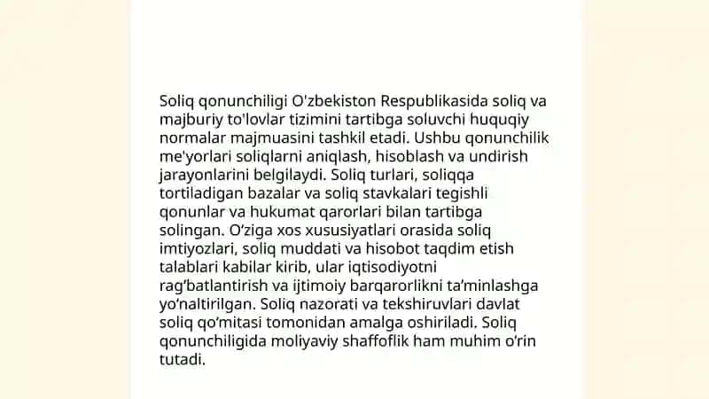 Soliq kodeksining asosiy tamoyillari 4