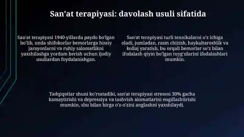 San'at va tibbiyot: tarix va rivojlanish 4