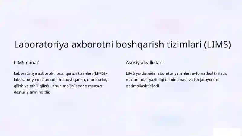 Laboratoriya axborot tizimlari 4