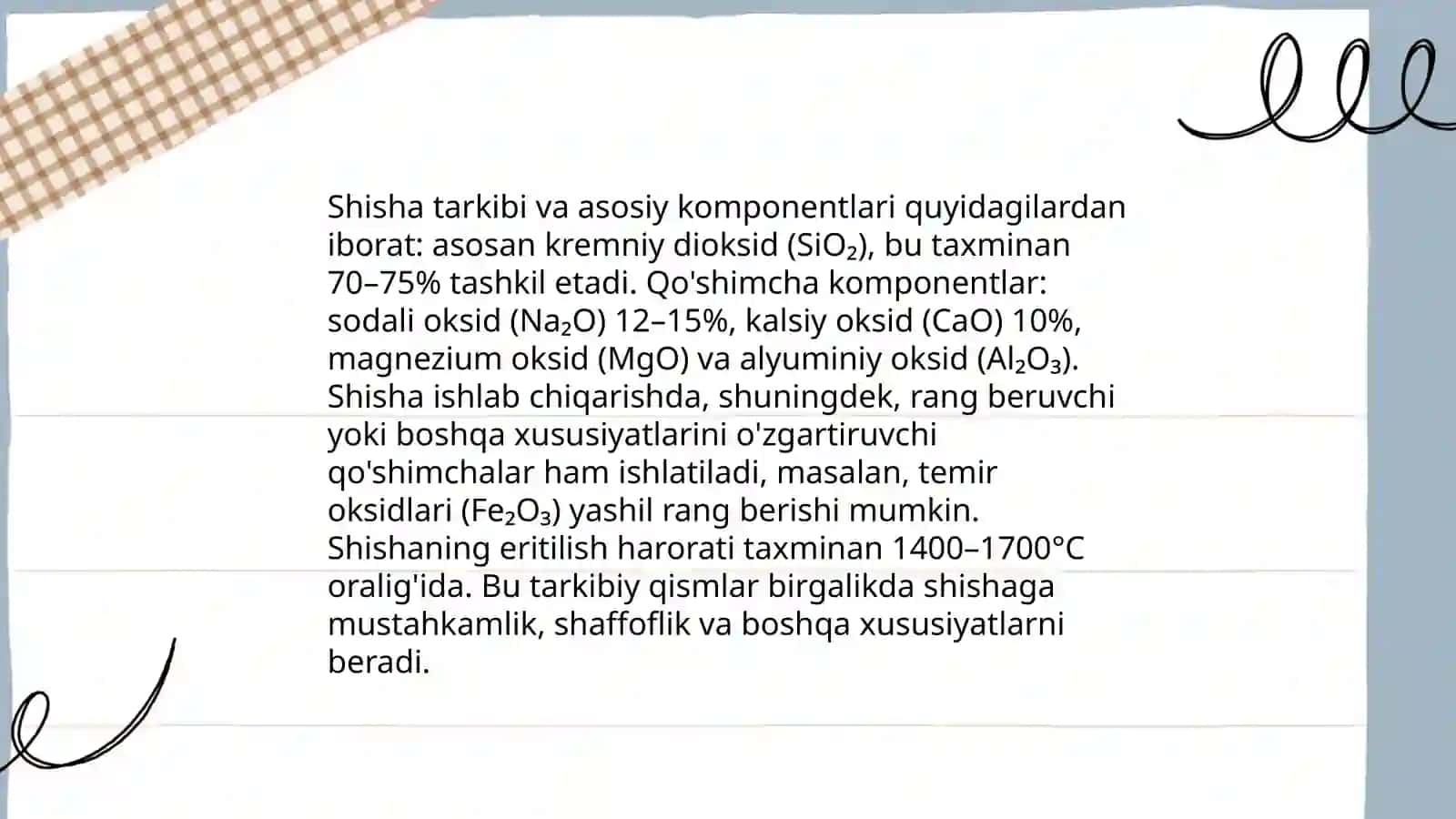 Shishalar, ularning tarkibi, tuzilishi, turlari va ishlab chiqarilishi 4