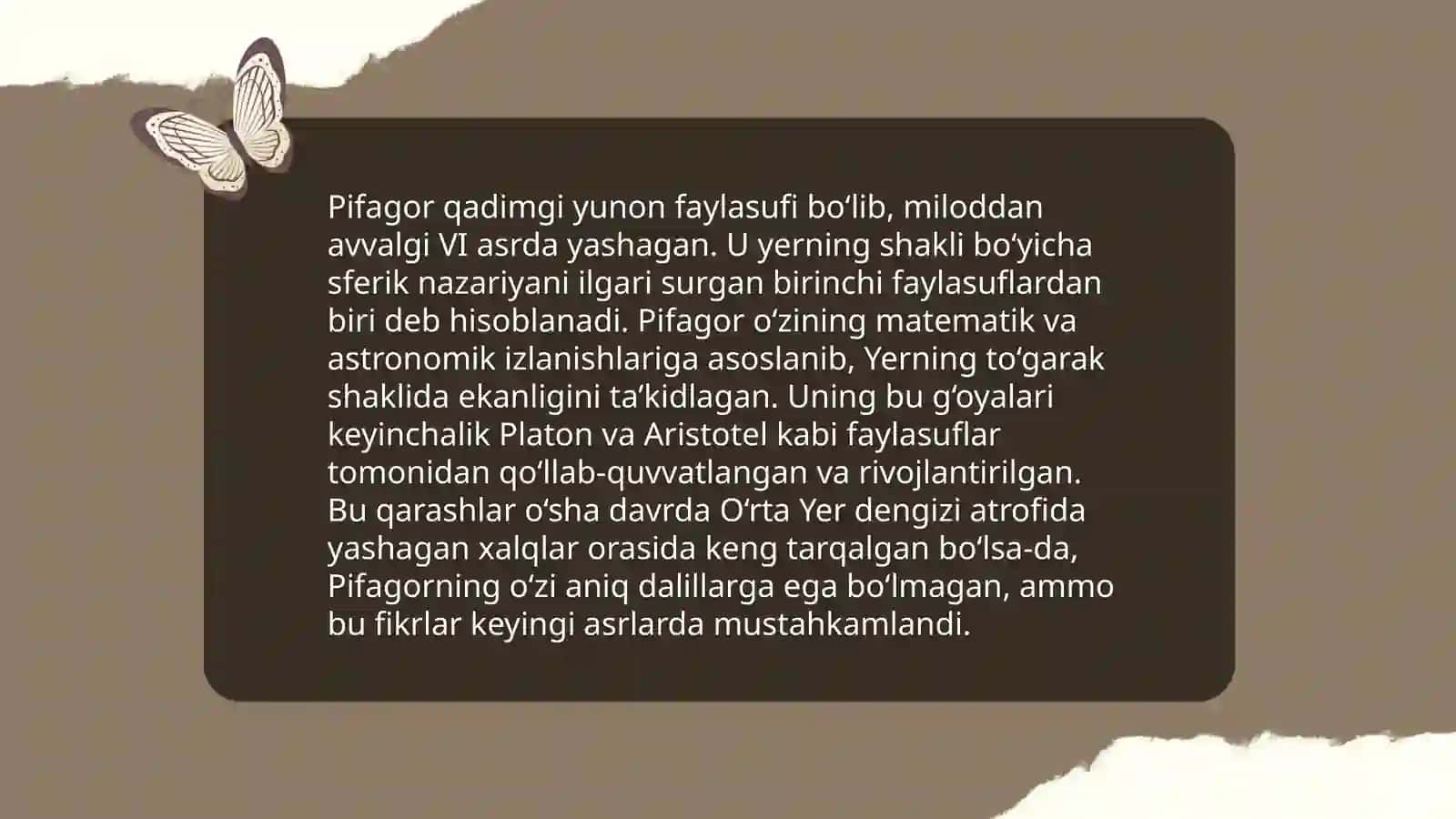 Qadimgi grek fanida yerning shakli va oʻlchamlari 4