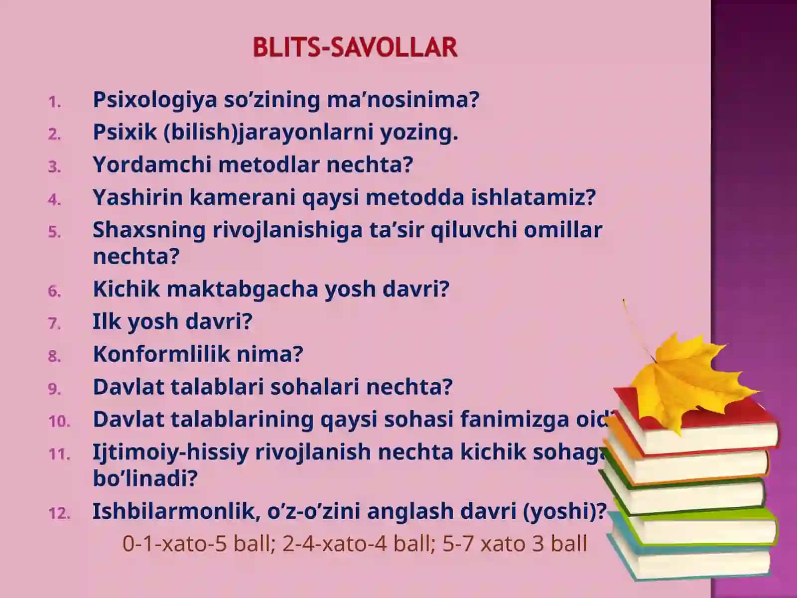 MAKTABGACHA YOSHDAGI BOLALAR PSIXOLOGIYASI FANIDAN 4