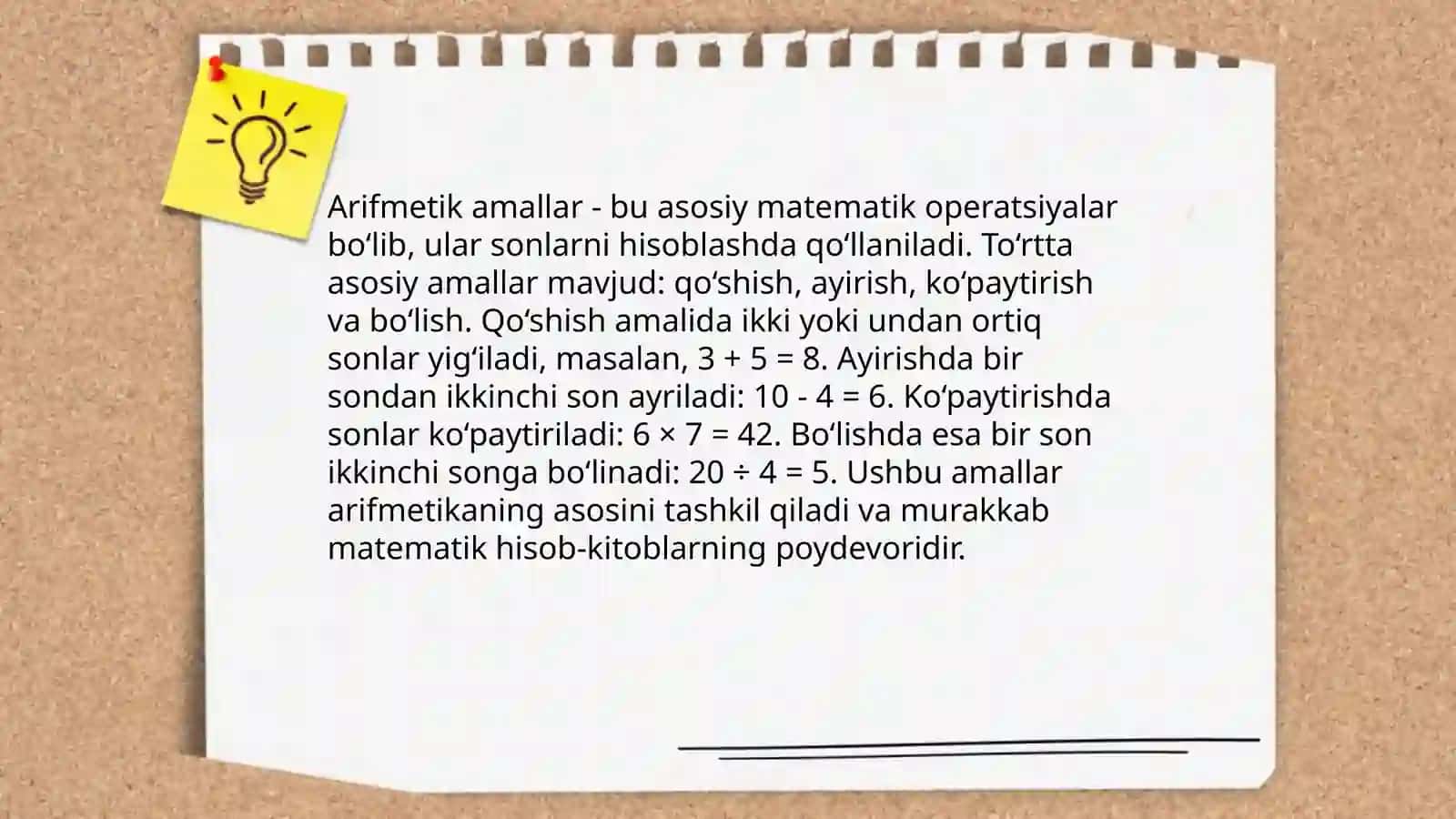 Brinchi sinf matematika darsligini tahlili 4