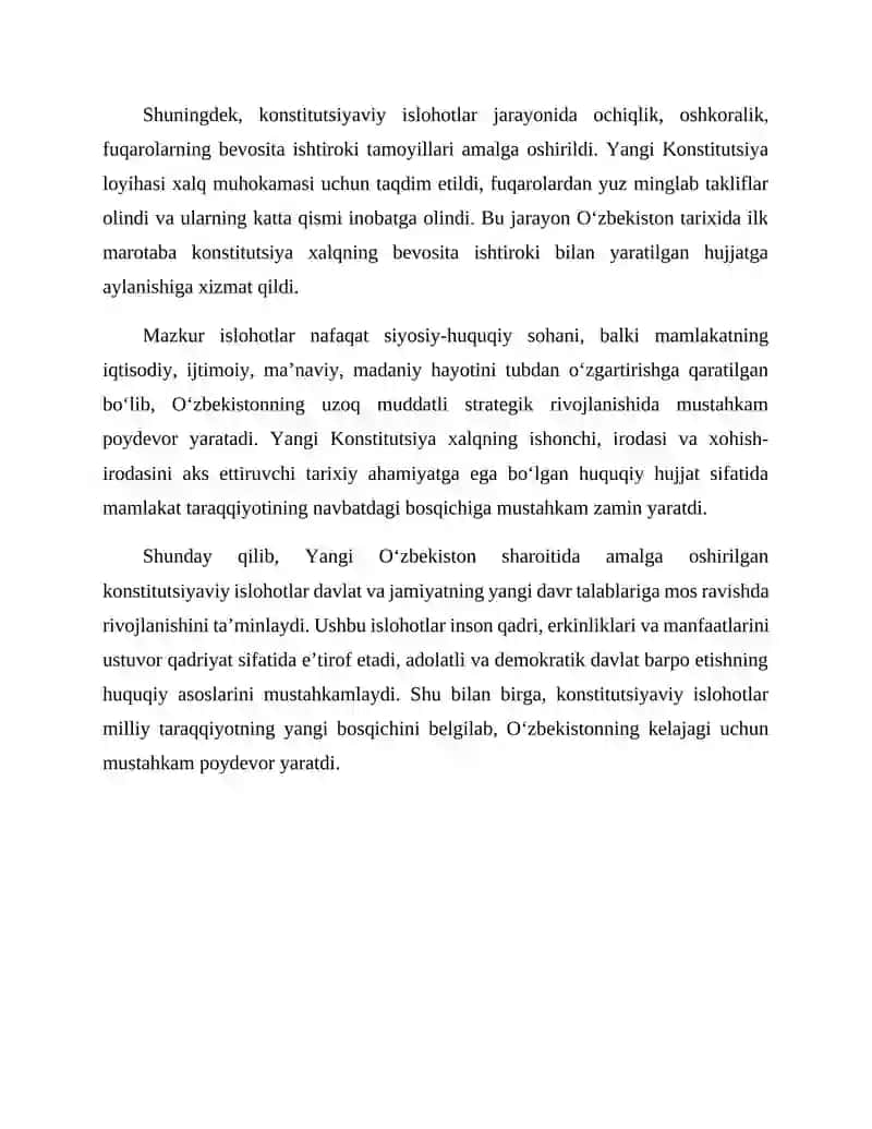 Yangi O‘zbekiston sharoitida konstitutsiyaviy islohotlarning huquqiy asoslari 4