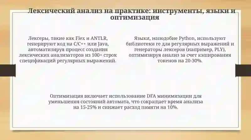 Лексический анализ: Основы и применение 4