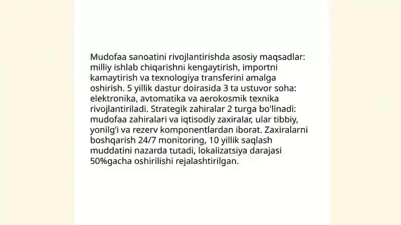 Miliy xavfsizlikni ta’minlash borasida amalga oshirilayotgan ishlar 4