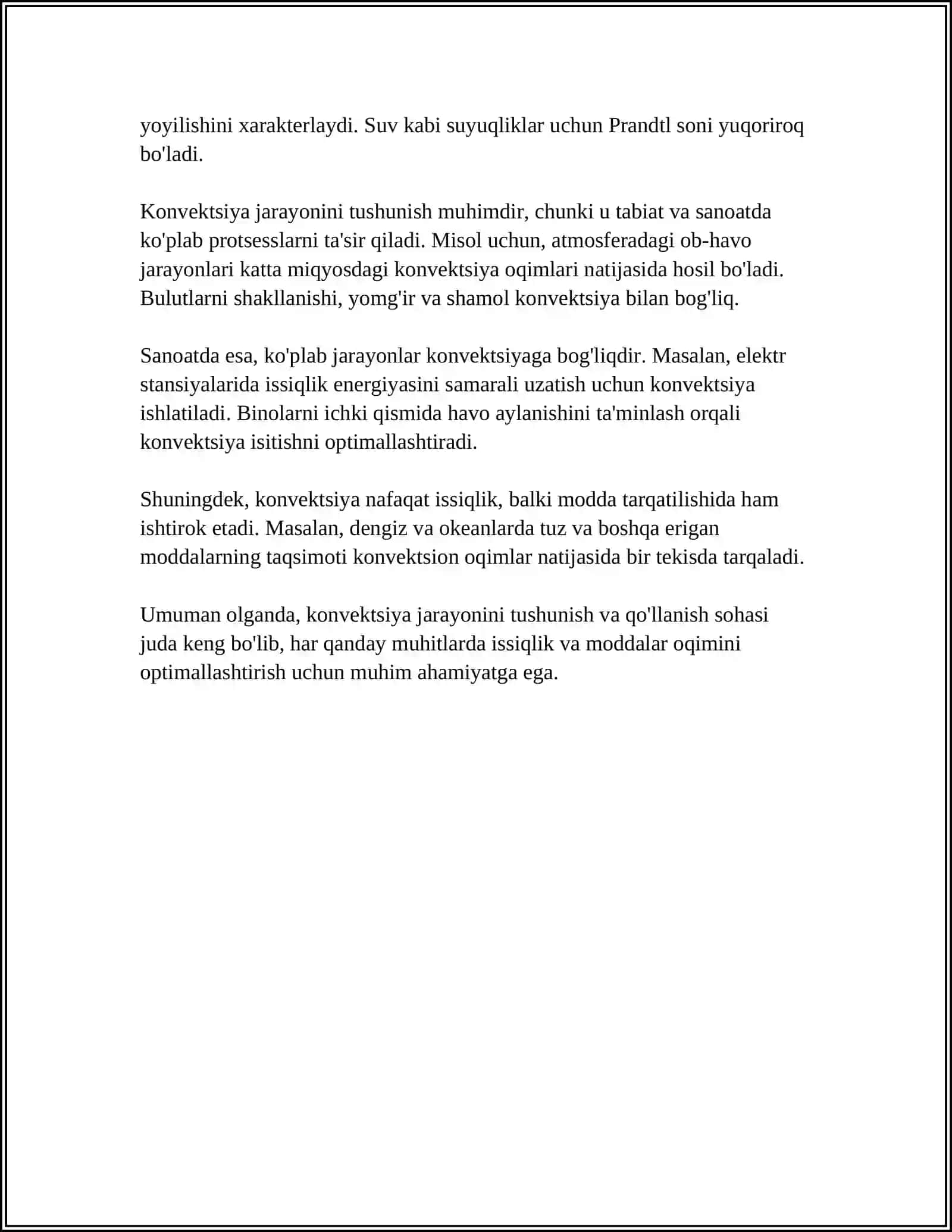 KONVEKTIV ISSIQLIK ALMASHINUVI 4