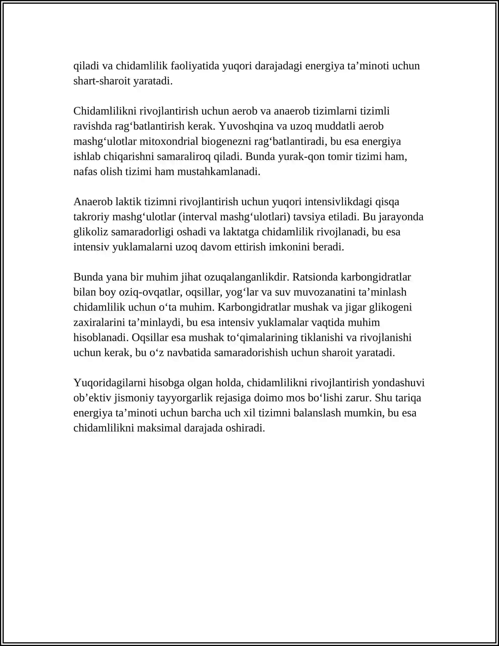 CHIDAMKORLIKNING BIOKIMYOVIY ASOSLARI VA ULARNING RIVOJLANTIRISH USULLARI 4