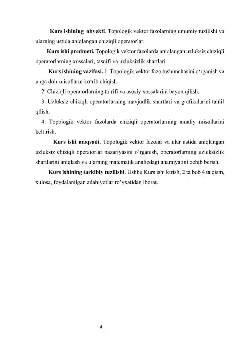 TOPOLOGIK VEKTOR FAZOLARDA UZLUKSIZ CHIZIQLI OPERATORLAR 4