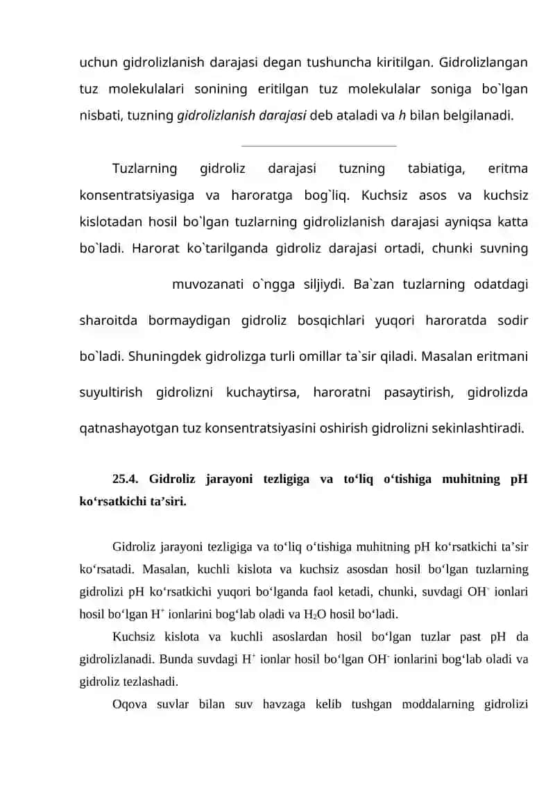 25-mavzu. Tabiiy suv xavzalaridagi gidroliz jarayonlari 4