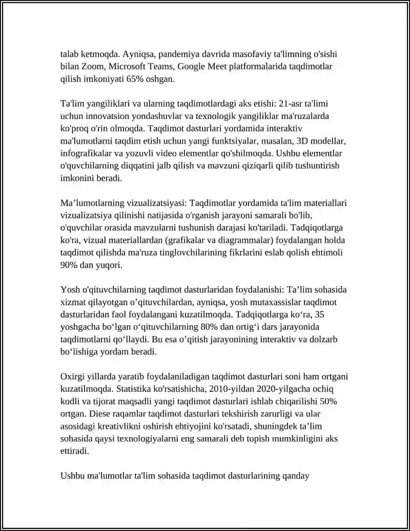 TAQDIMOT DASTURLARI ORQALI SOHAGA OID TAQDIMOTLAR YARATISH 4