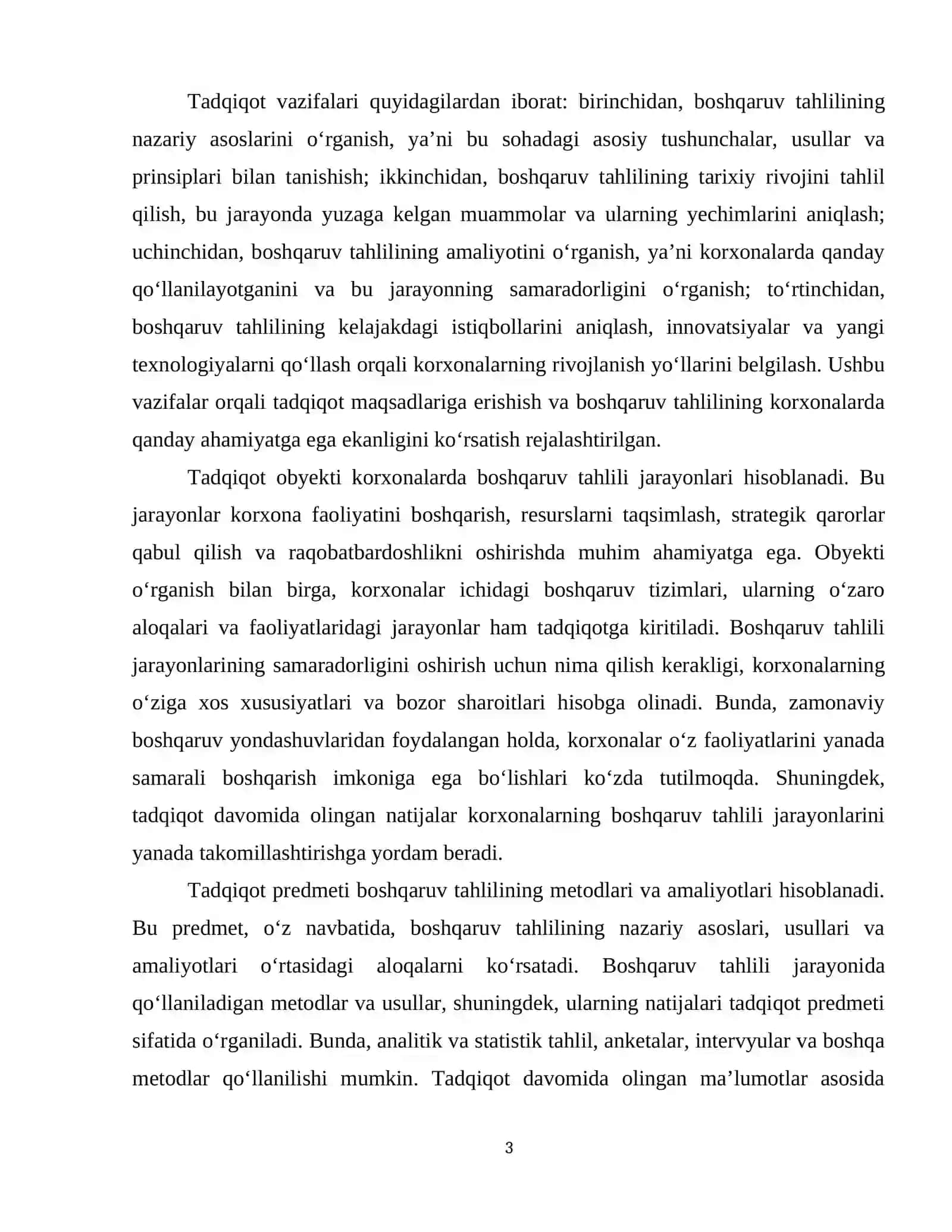 Korxonalarda boshqaruv tahlilini yo‘lga qo‘yish va uning muhim jihatlari 4