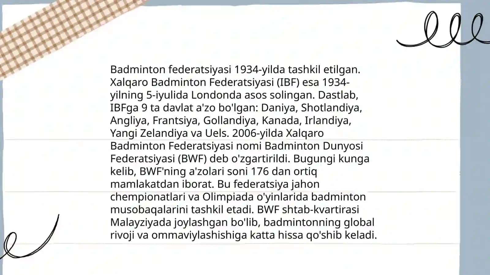 Oʻzbekistonda badminton oʻyininig rivojlanishi 4