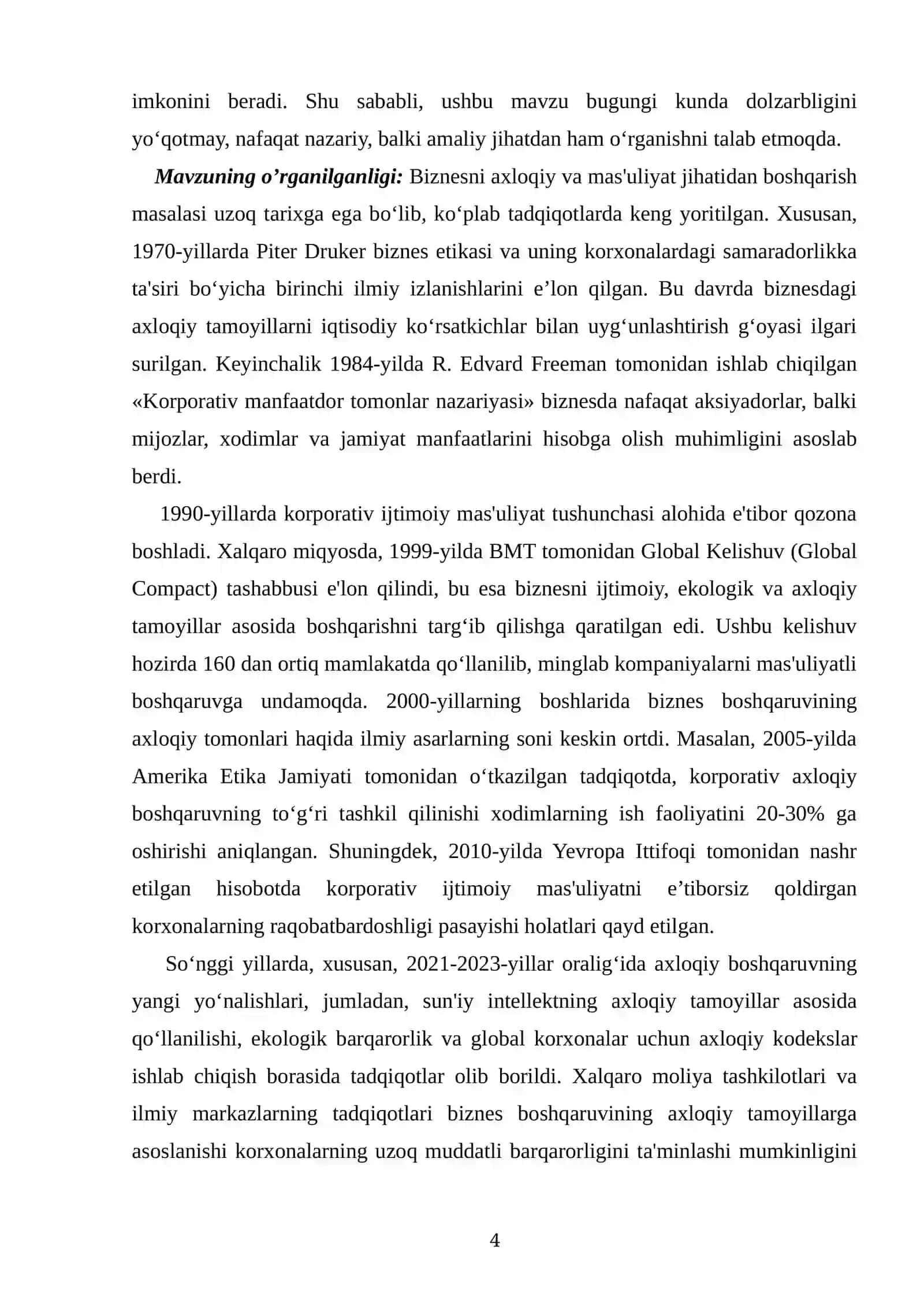 Biznes axloqiy va mas'uliyat jihatidan boshqarish 4