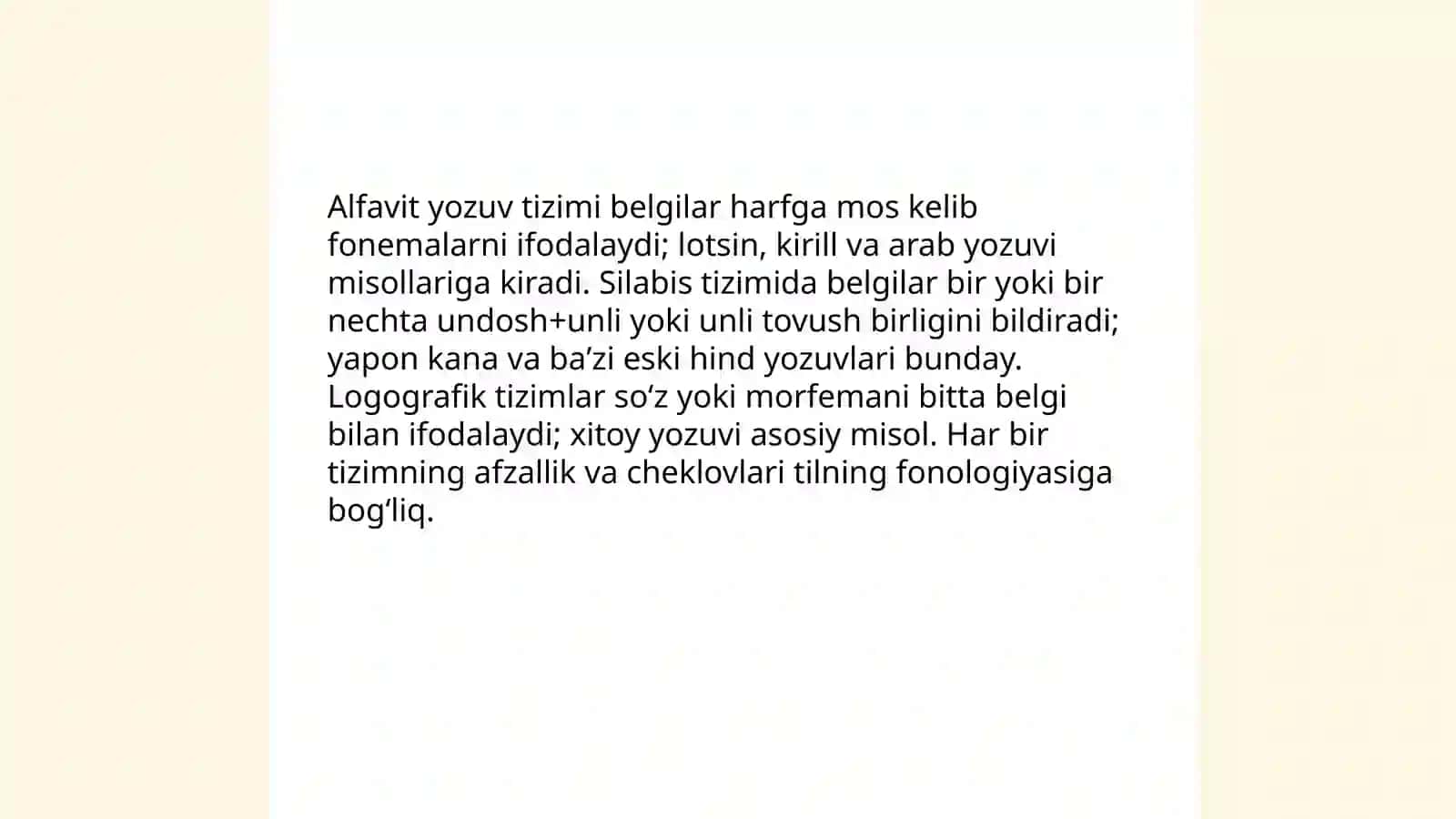 Yozuv va til munosabati 4
