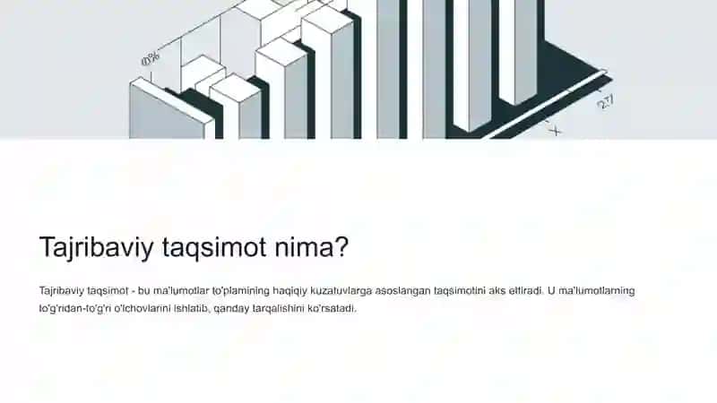 Tajribaviy taqsimotni nazariy taqsimot bilan taqqoslash 4