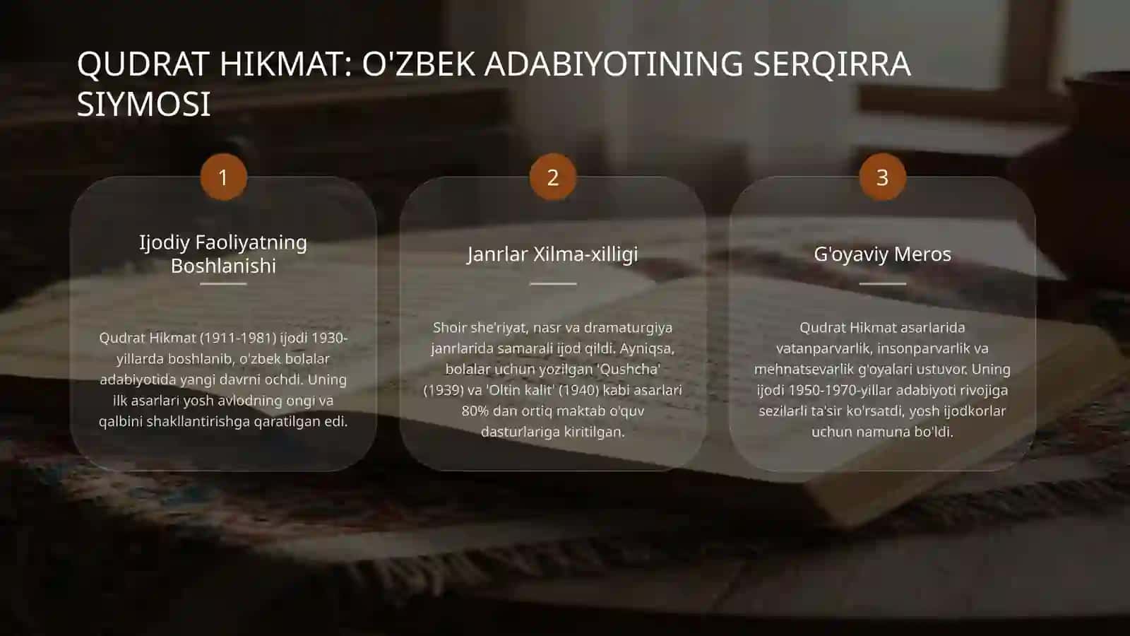 11. Qudrat Hikmatning hayoti va ijodi. 4
