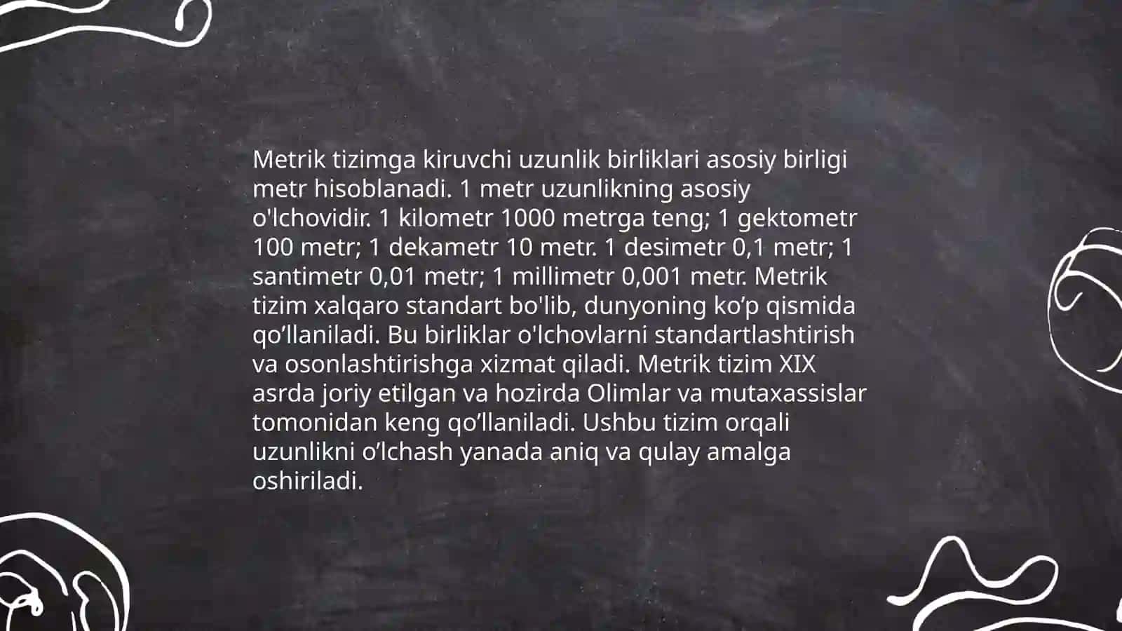 Uzunlik va yuza o’lchov birliklari 4