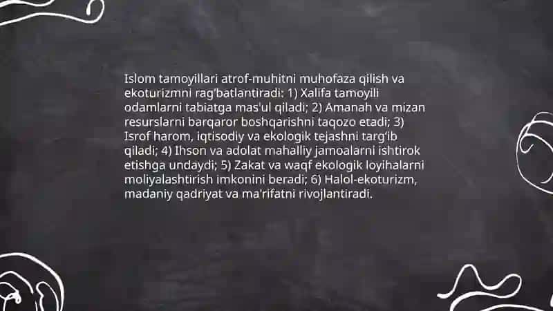 Islom mamlakatlarida ekoturizmni rivojlantirish istiqbollari 4