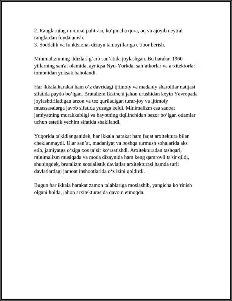 BRUTALIZM VA MINIMALIZM 4