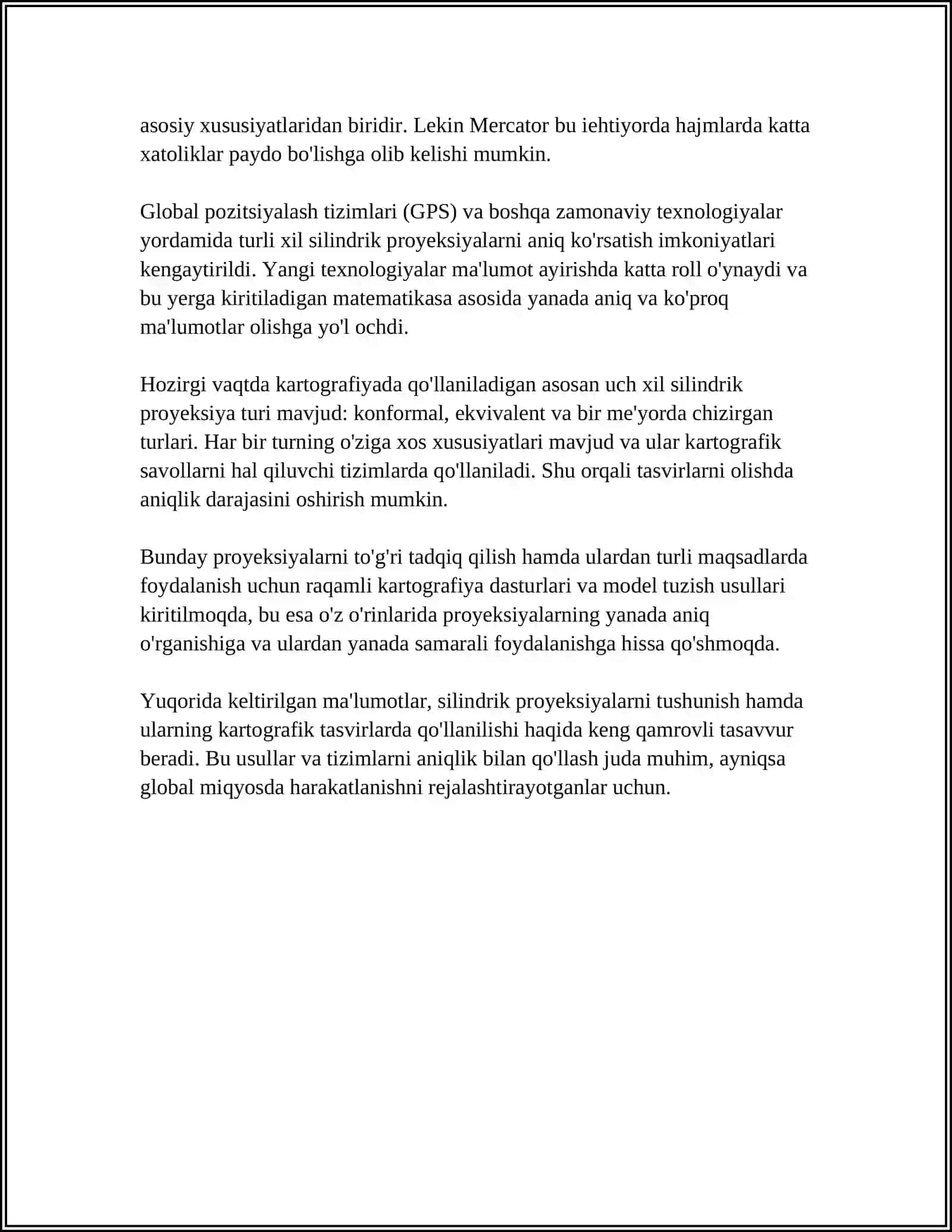 KARTOGRAFIK PROYEKSIYALAR 4