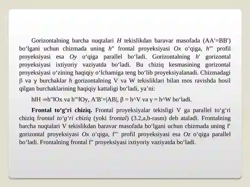 Xususiy vaziyatdagi to'g'ri chiziqlar 4