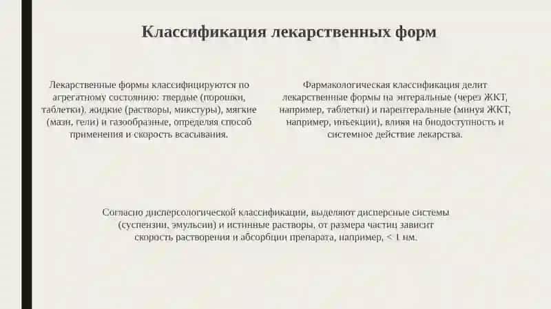Основные лекарственные формы 4