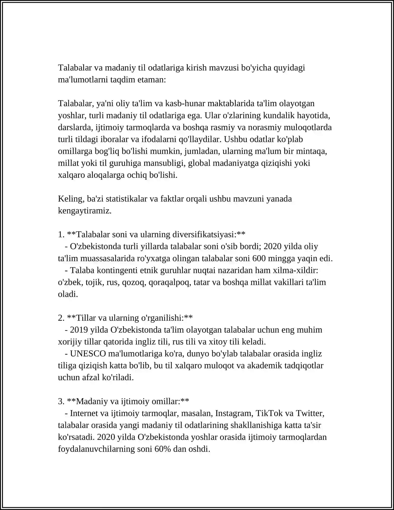 TALABALARNING TIL MADANIYATI MAVZUSIDA TEZIS TAYYORLASH 4