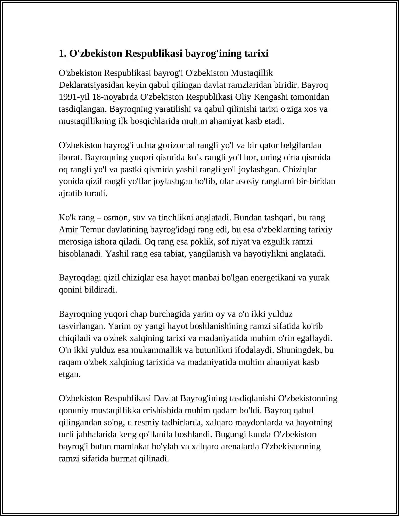 ÒZBEKISTON RESPUBLIKASI BAYROĢI 4