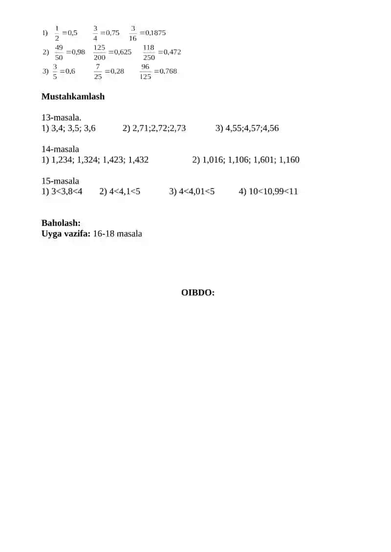 Matematika dars ishlanma 4