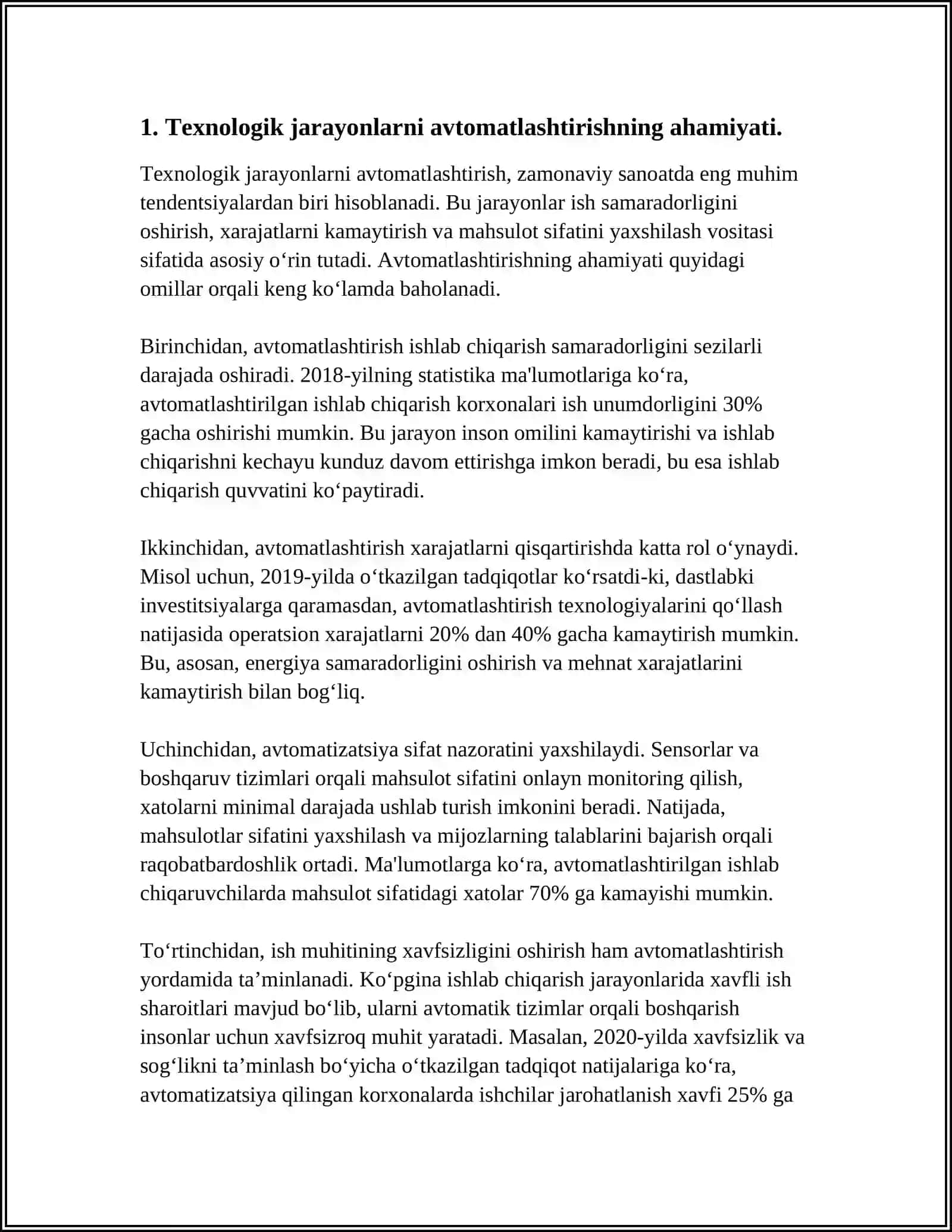 TEXNALOGIK JARAYONLARNI AVTOMATLASHTIRILGAN BOSHQARISH TIZIMLARI 4