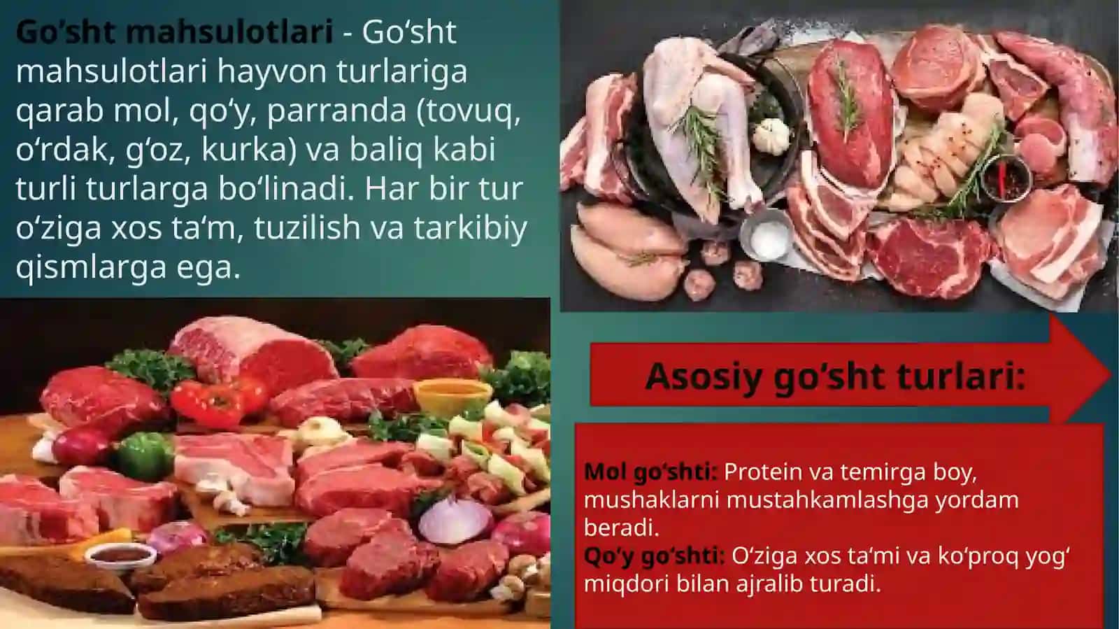 Go’sht mahsulotlarining turlari va tuzilishi 4