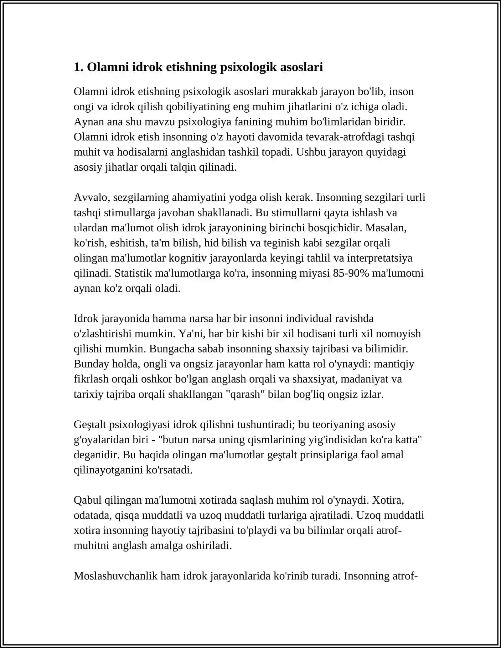 OLAMNI VERTUAL VA VEZUAL ESTETIK IDROK ETISHNING FARQLARI 4