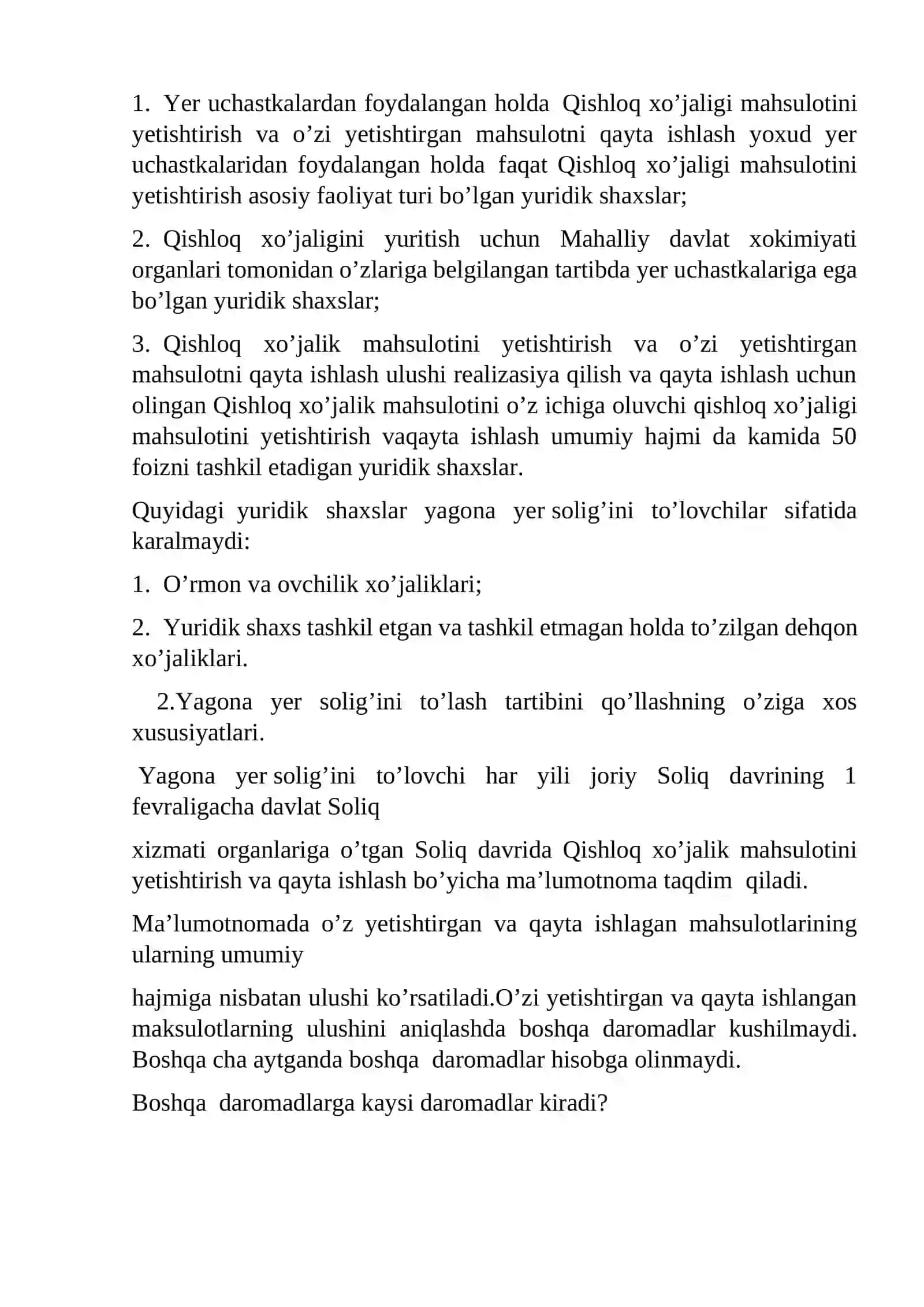 Qishloq xo’jaligi korxonalarida soliq hisobini tashkil etish 4