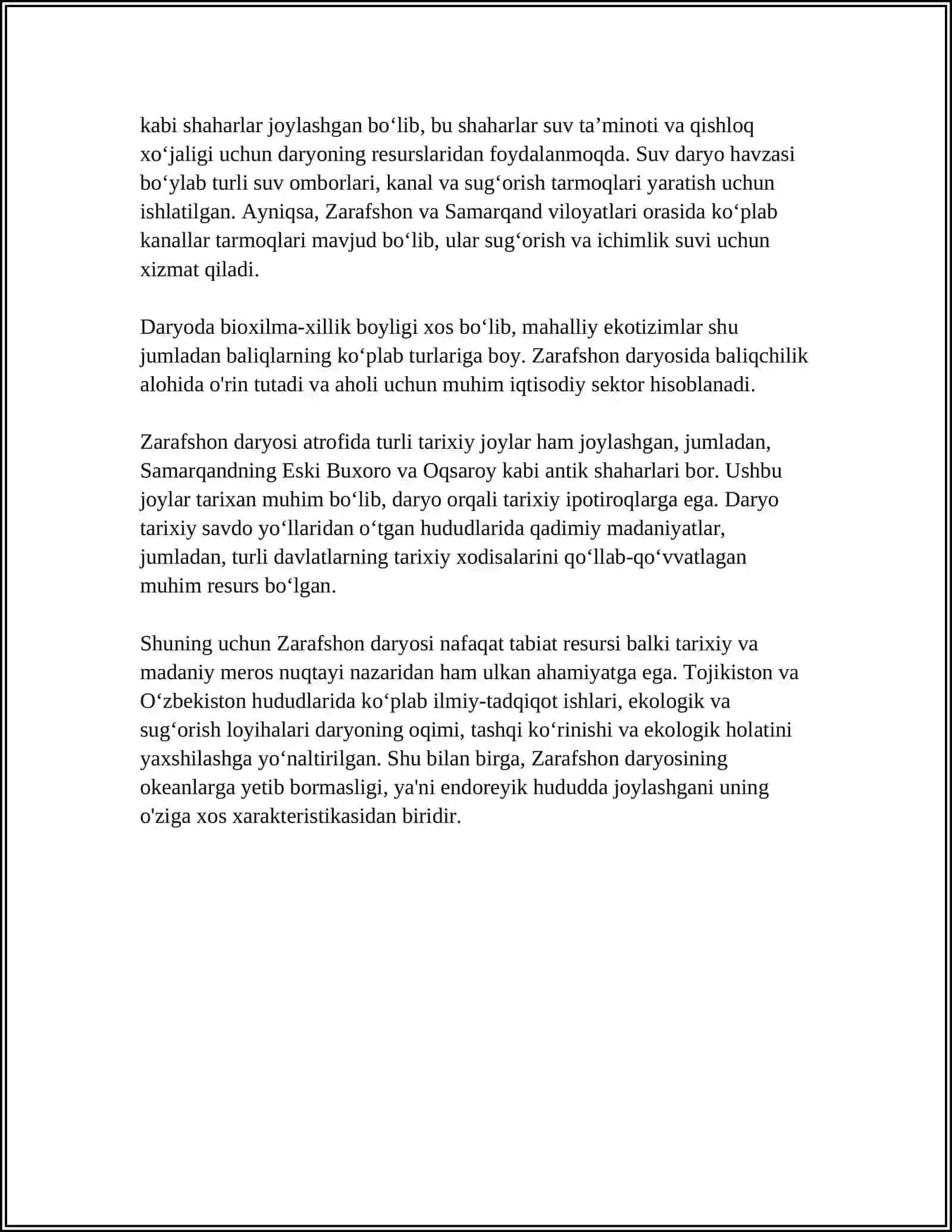 ZARAFSHON DARYOSINING QURUQ ŌZANLARI 4