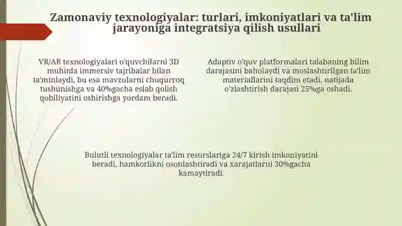 Innovatsion texnologiyalartaʼlim sifatini oshirishmanbaisifatida 4