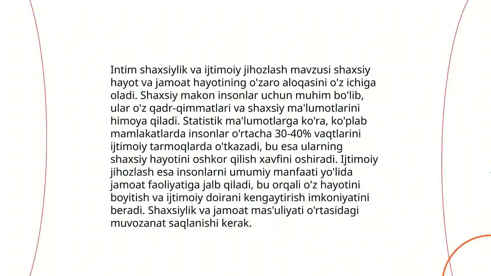 Sotsial psixologiyada Moddiy, ahloqiy psixologik, intim shaxslilik adaptatsiyalari 4