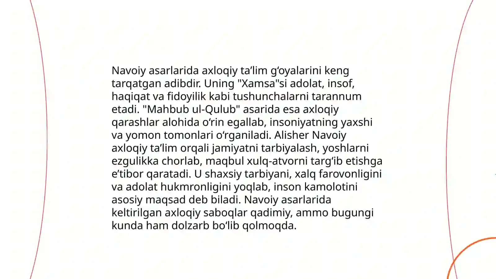 Alisher Navoiyning ta’lim-tarbiya to‘g‘risidagi qarashlari 4