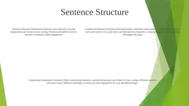 Considering Common Grammatical Structures In A Research Paper 4