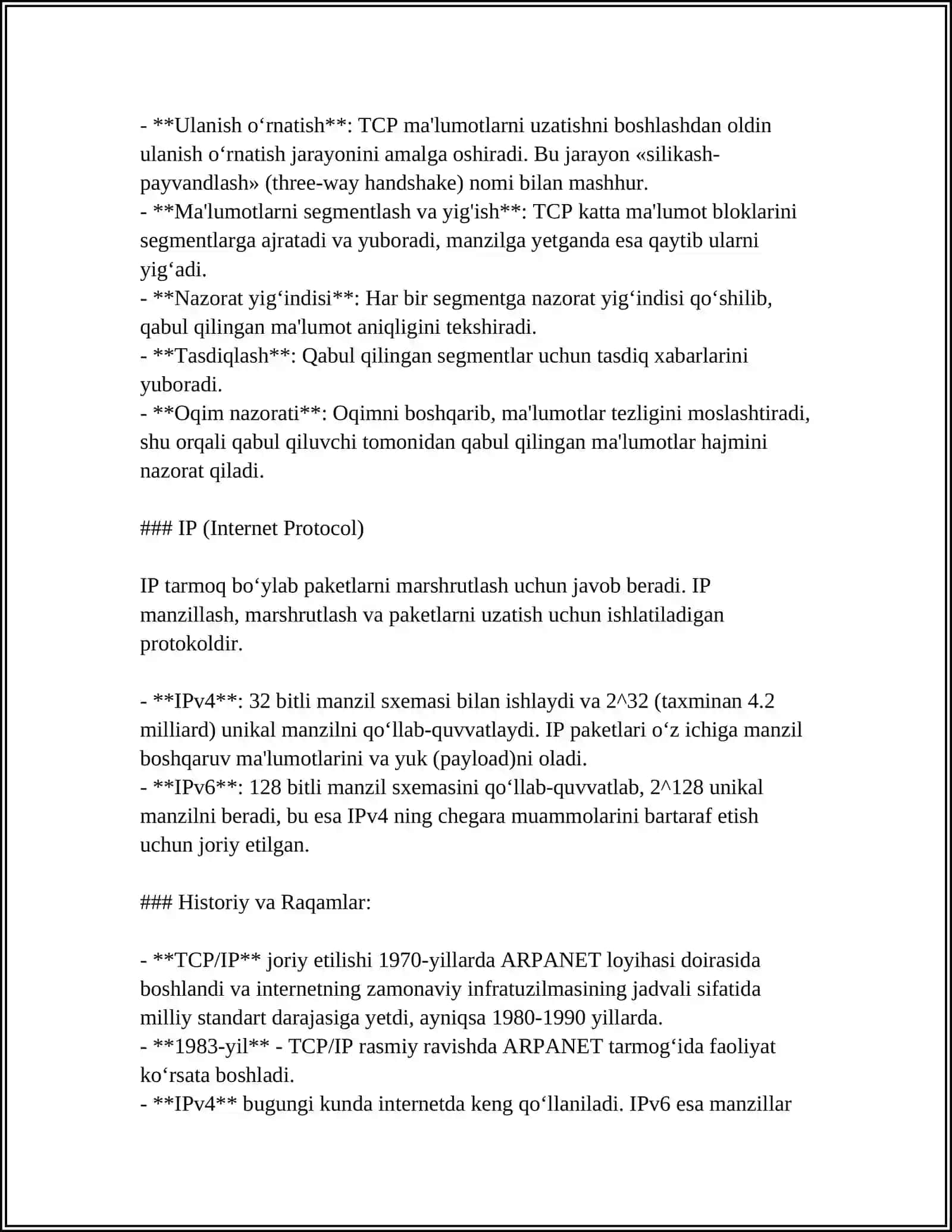 KAMPYUTER TARMOQLARINING ASOSIY PRATAKOLARI 4