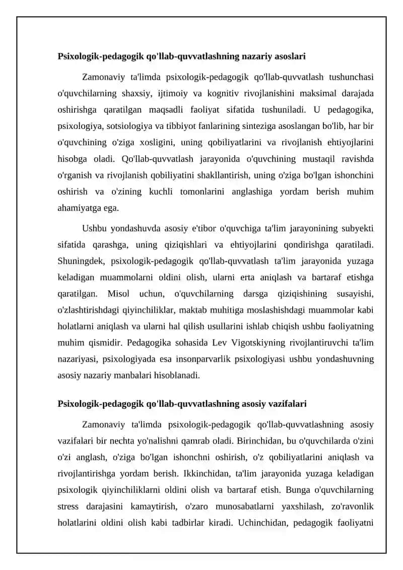 Zamonaviy ta'limda psixologik-pedagogik qo'llab-quvvatlash 4