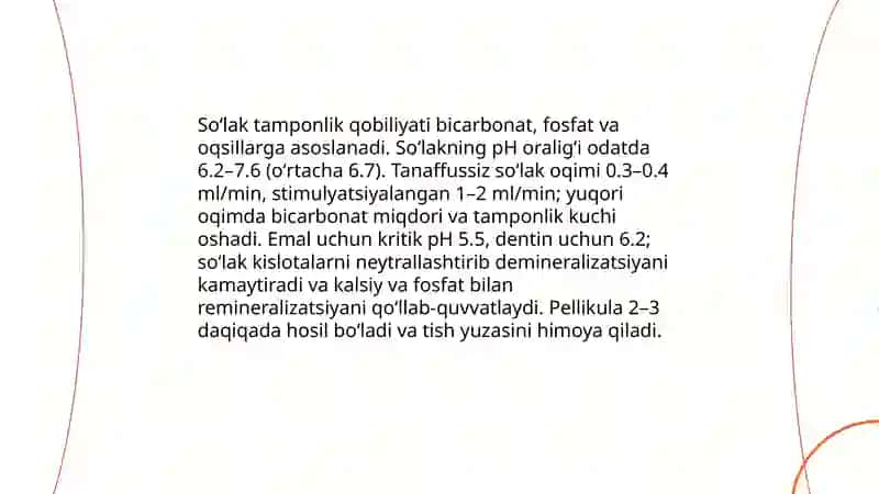 So'lakning meyorda bolishi tish qattiq toʻqimalariga tasiri 4